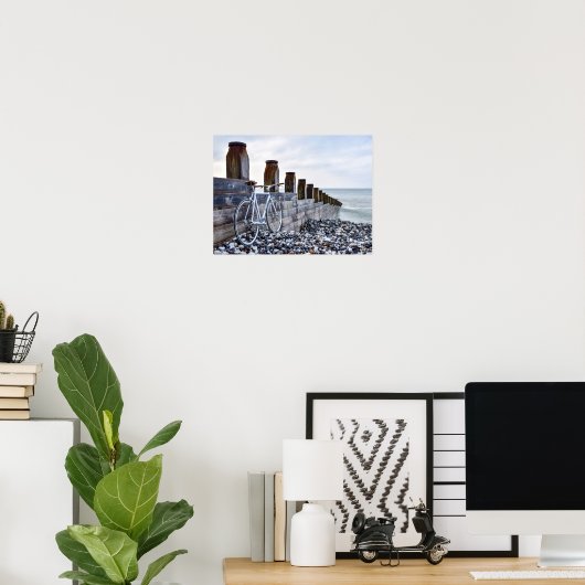 Fahrrad am Strand Poster (Heimbüro)