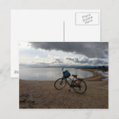 Fahrrad am Strand Postkarte (Vorne/Hinten)