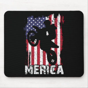 Fahrrad Amerikanische Flagge Merica Motocross 4. J Mousepad