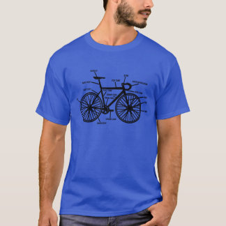 Fahrrad-Anatomielustiger Geekgeeks-T - Shirt