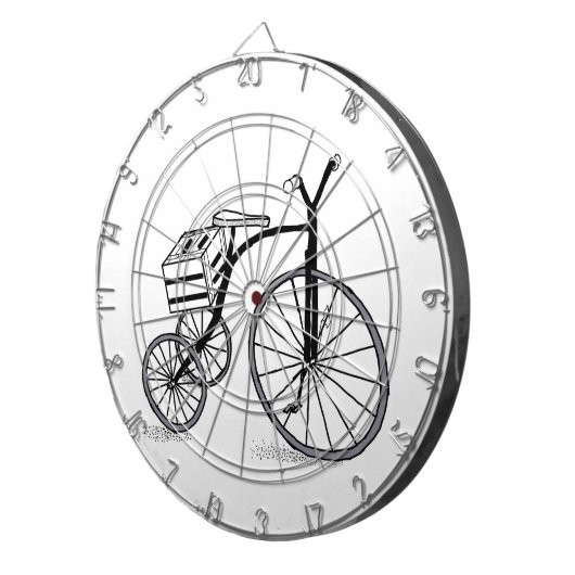 Fahrrad auf 3 Rädern Dartscheibe (Vorderseite rechts)