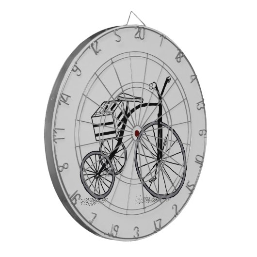 Fahrrad auf 3 Rädern Dartscheibe (Vorderseite Links)