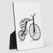 Fahrrad auf 3 Rädern Fotoplatte (Seite)