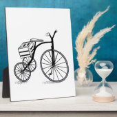 Fahrrad auf 3 Rädern Fotoplatte (Seite)