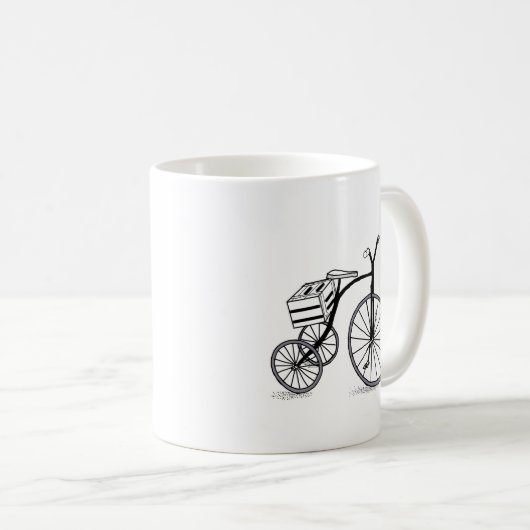 Fahrrad auf 3 Rädern Kaffeetasse (VorderseiteRechts)