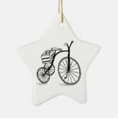 Fahrrad auf 3 Rädern Keramikornament (Rechts)