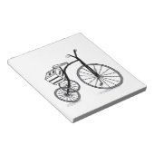 Fahrrad auf 3 Rädern Notizblock (angewinkelt)