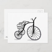 Fahrrad auf 3 Rädern Postkarte (Vorne/Hinten)