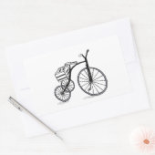 Fahrrad auf 3 Rädern Rechteckiger Aufkleber (Umschlag)