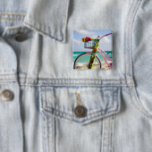 Fahrrad auf dem Strand | Miami, Florida Button (Beispiel)