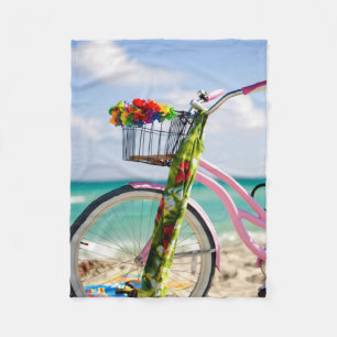 Fahrrad auf dem Strand Miami, Florida Fleecedecke
