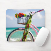 Fahrrad auf dem Strand | Miami, Florida Mousepad (Mit Mouse)
