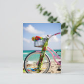 Fahrrad auf dem Strand | Miami, Florida Postkarte (Stehend Vorderseite)