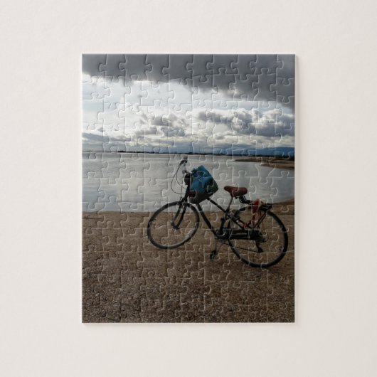 Fahrrad auf dem Strand Puzzle (Vertikal)