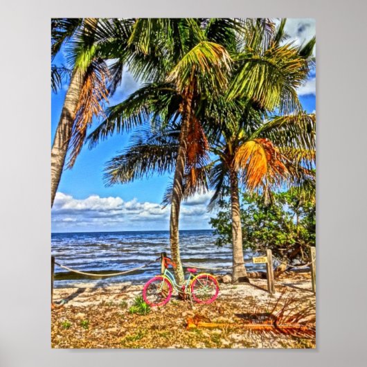 Fahrrad auf der Pine Island Florida Printable Art Poster (Vorne)