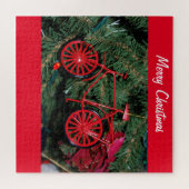 Fahrrad auf einem Weihnachtsbaum Puzzle (Horizontal)