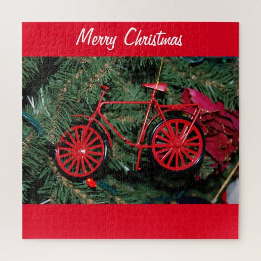Fahrrad auf einem Weihnachtsbaum Puzzle (Vertikal)