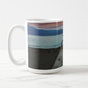 Fahrrad auf Pier Griechenland Kaffeetasse