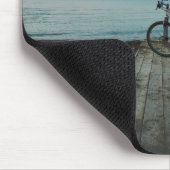 Fahrrad auf Pier | Griechenland Mousepad (Ecke)
