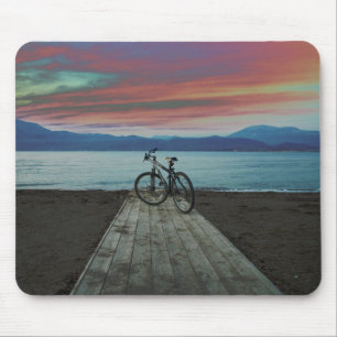 Fahrrad auf Pier Griechenland Mousepad