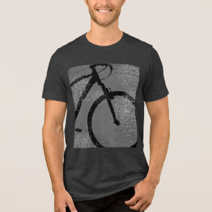 Fahrrad auf schwarz gestört Tri-Blend shirt