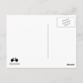 Fahrrad auf schwarzer Grafik Postkarte (Rückseite)