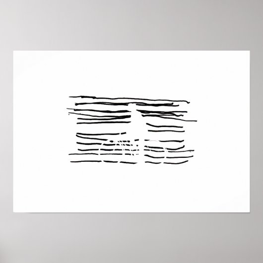 Fahrrad aus Linien Poster (Vorne)