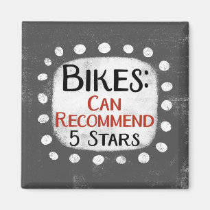 Fahrrad Bewertung 5 Sterne Kühlschrankmagnet