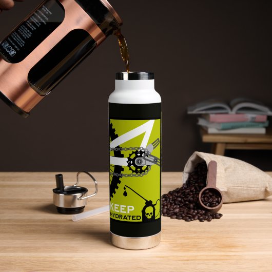Fahrrad - Bleib hydriert Trinkflasche (Kaffee (gedreht))