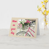 FAHRRAD-BLUME UND LIEBE AM **MUTTER-TAG** KARTE (Gelbe Blume)