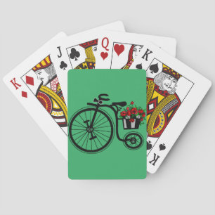 Fahrrad-Blumen Spielkarten Ihre Farben