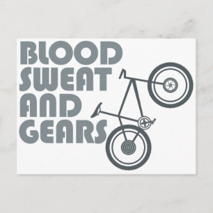 Fahrrad - Blut, Schweiß und Getriebe Postkarte