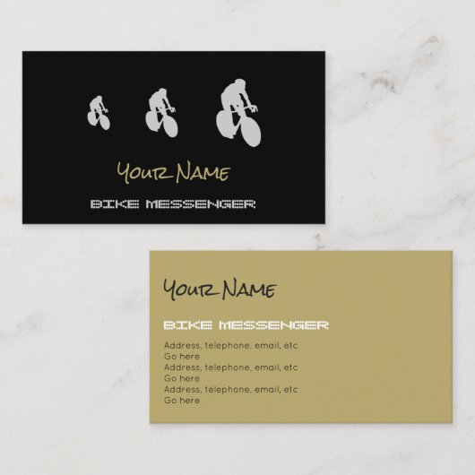 Fahrrad-Bote-oder Zyklus-Kurier-Visitenkarten Visitenkarte (Vorne/Hinten)