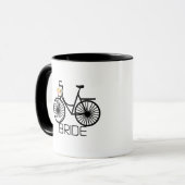 Fahrrad-Braut-T-Shirts und Geschenke Tasse (Vorderseite Links)