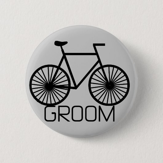 Fahrrad-Bräutigam-T-Shirts und Geschenke Button (Vorderseite)