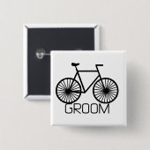 Fahrrad-Bräutigam-T-Shirts und Geschenke Button (Vorne & Hinten)