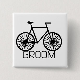 Fahrrad-Bräutigam-T-Shirts und Geschenke Button