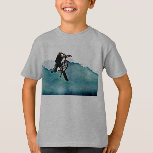 Fahrrad-Bremsung des Freistil-BMX T-Shirt (Vorderseite)