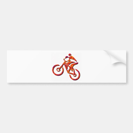 Fahrrad-brennender Tag Autoaufkleber (Vorne)