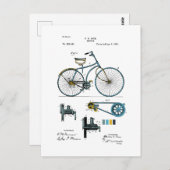 Fahrrad - C.D. Reispatent - gefärbt Postkarte (Vorne/Hinten)