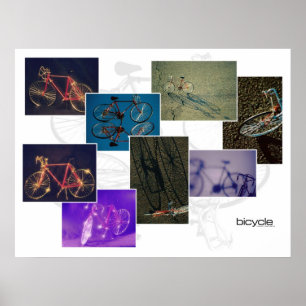 Fahrrad-Collage Poster