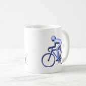 Fahrrad, das im Blau läuft Kaffeetasse (VorderseiteRechts)