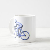 Fahrrad, das im Blau läuft Kaffeetasse (Vorderseite Links)