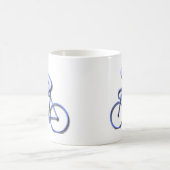 Fahrrad, das im Blau läuft Kaffeetasse (Mittel)