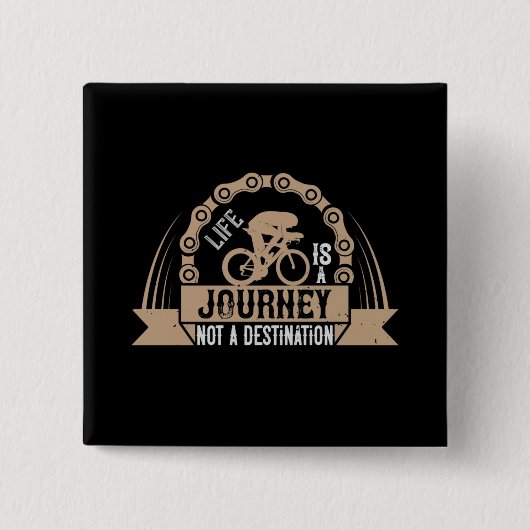 Fahrrad - Das Leben ist eine Reise Button (Vorderseite)