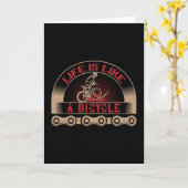 Fahrrad - Das Leben ist wie ein Fahrrad Karte (Gelbe Blume)