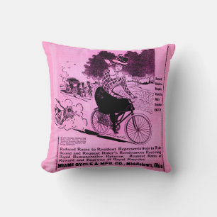 Fahrrad der 1890er Jahre und Fahrraddruck des Fahr Kissen