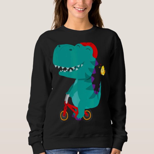 Fahrrad Dinosaur Rad Rad Rad Rad Rad Rad Rad Rutsc Sweatshirt (Vorderseite)