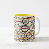 Fahrrad dreht Streifen Zweifarbige Tasse (VorderseiteRechts)