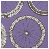 Fahrrad dreht Veilchen Stoff (Nahaufnahme)